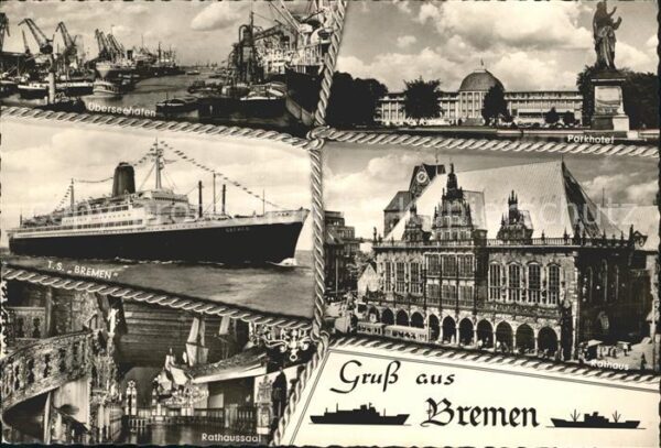 Faehre Ferry Bac Traghetto-- T.S. Bremen Rathaus Parkhotel Überseeha