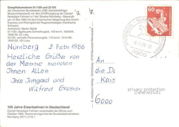 Lokomotive 01-1100 23-105 Dampf-Nostalgie-Fahrten – Bild 2
