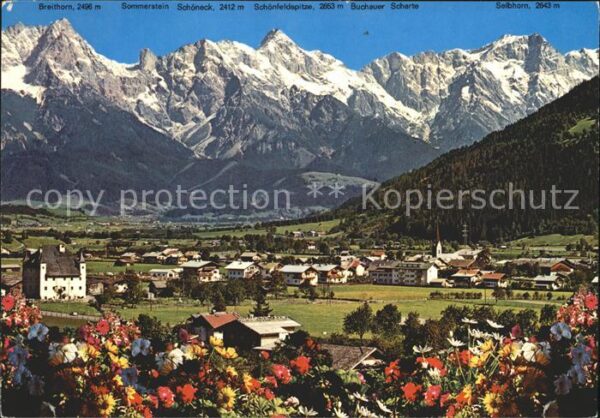 Maishofen Panorama mit Österr Alpen