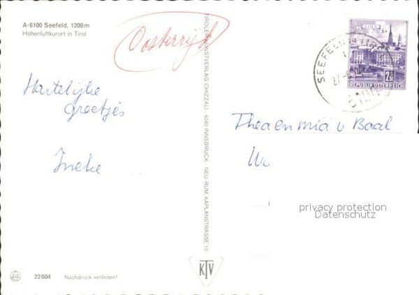 Seefeld Tirol Total Ortsansicht Kirche See – Bild 2