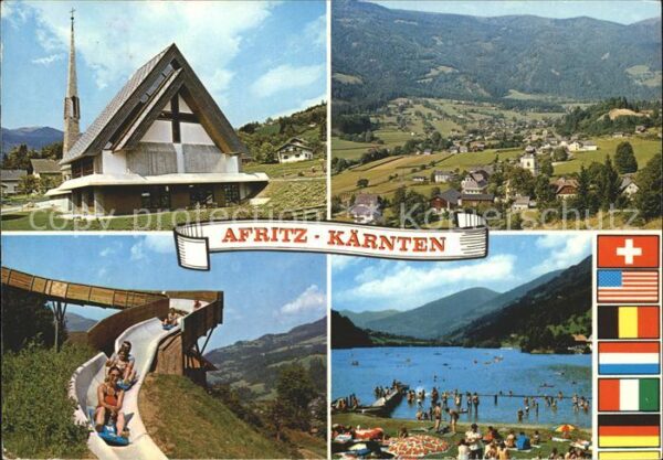 Afritz See Ev Kirche Sommerrodelbahn Panorama Stra