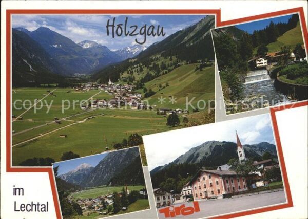 Holzgau Panorama Dorfbach Kirche