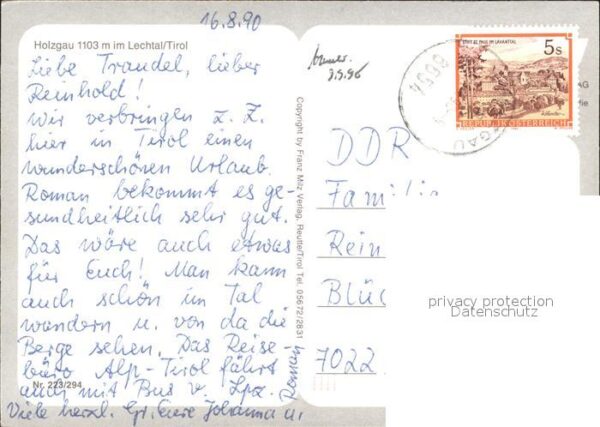 Holzgau Panorama Dorfbach Kirche – Bild 2