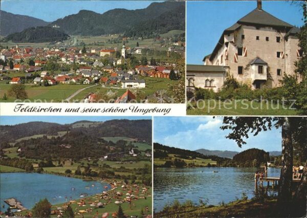 Feldkirchen Kaernten Gesamtansicht Schloss Bach Urbansee Mal