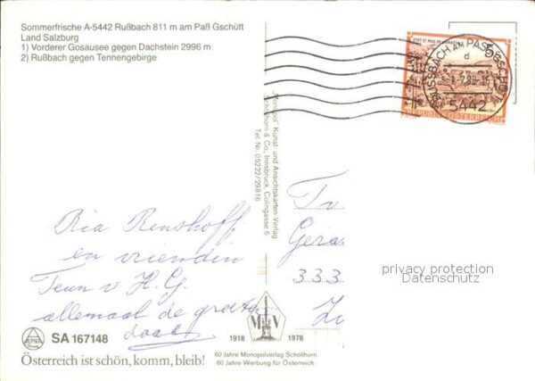 Russbach Pass Gschuett Vorderer Gosaussee Dachstein Tennengebi – Bild 2