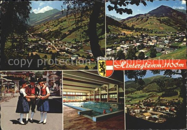 Hinterglemm Saalbach mit Talschluss Zwölferkogel Trachten Ha