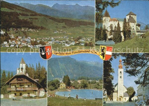 Mauterndorf Panorama Schloss Freibad Kirche