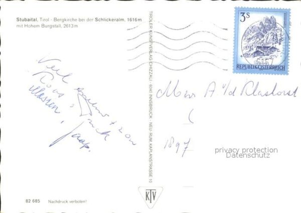 Stubaital Bergkirche Schlickeralm mit Hohem Burgs – Bild 2