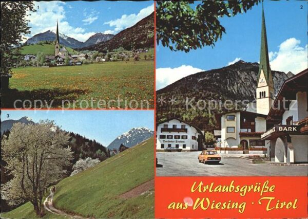 Wiesing Tirol Ortsansicht Wanderweg Fuchloch Dorfpart