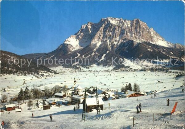 Lermoos Tirol mit Zugspitze Schlepplift