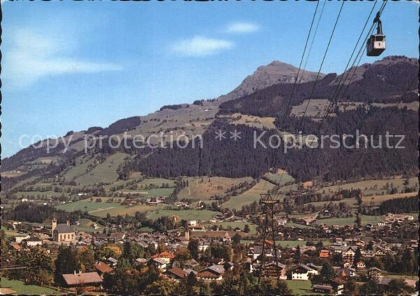 Kitzbuehel Tirol Panorama Hahnenkammbahn mit Kitzbüheler