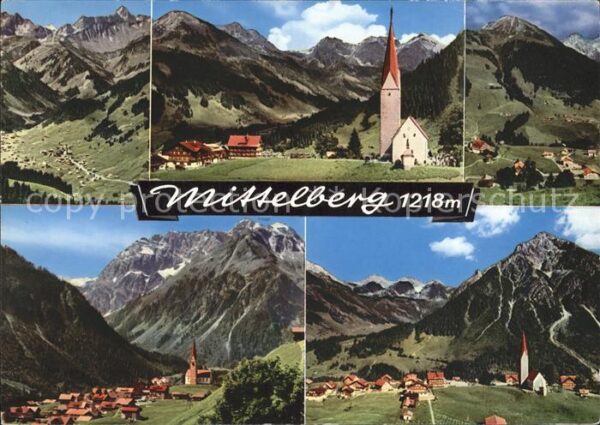 Mittelberg Kleinwalsertal Ortsansichten mit Hochkünzelspitze Scha