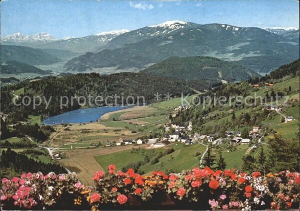 St Urban Kaernten am Urbanseemit Gerlitzen Dobratsch und