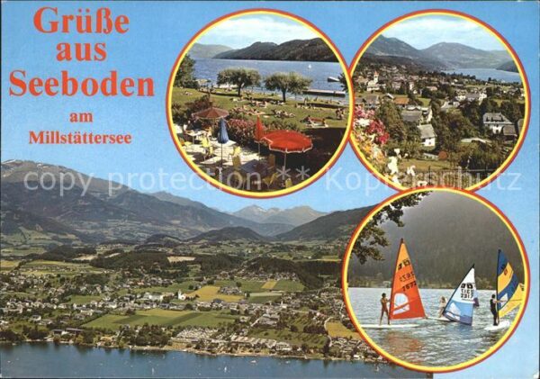 Seeboden Millstaettersee am Millstättersee Teilansichten Surfer