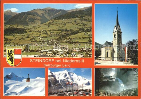 Steindorf Niedernsill Totalansicht Kirche Grossglockner Krimm