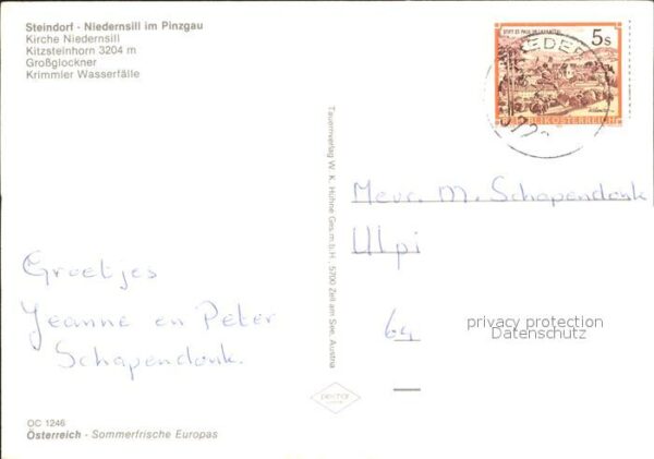 Steindorf Niedernsill Totalansicht Kirche Grossglockner Krimm – Bild 2
