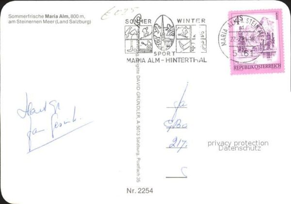 Maria Alm Steinernen Meer Teilansicht mit Wallfahrtskirche – Bild 2