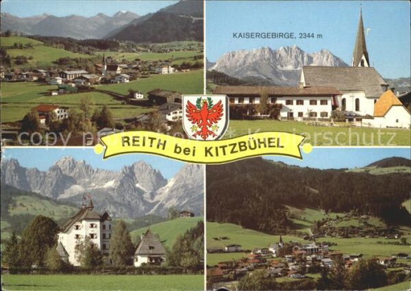 Reith Kitzbuehel Panorama Kirche Kaisergebirge Fliegerau