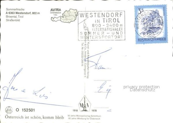 Westendorf Tirol Strassenpartie Kirche – Bild 2