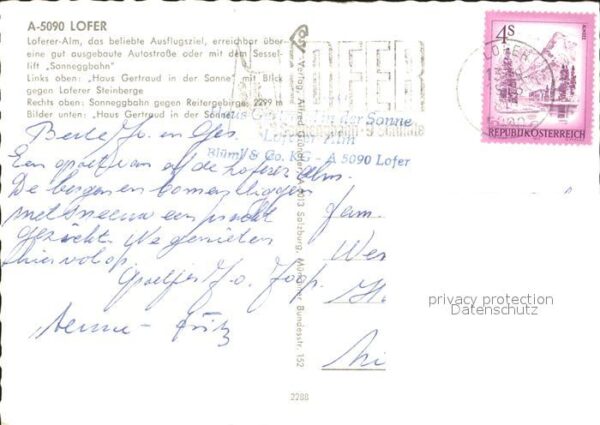 Lofer Loferer Alm Sessellift Haus Gertrud Lof – Bild 2