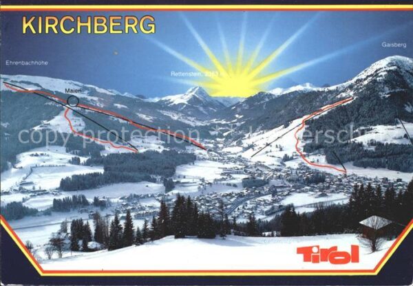 Kirchberg Tirol mit Ehrenbachhöhe und Rettenstein