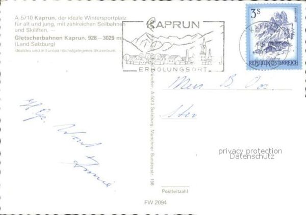 Kaprun Ortsansicht Pferdeschlitten Gipfelkreuz – Bild 2