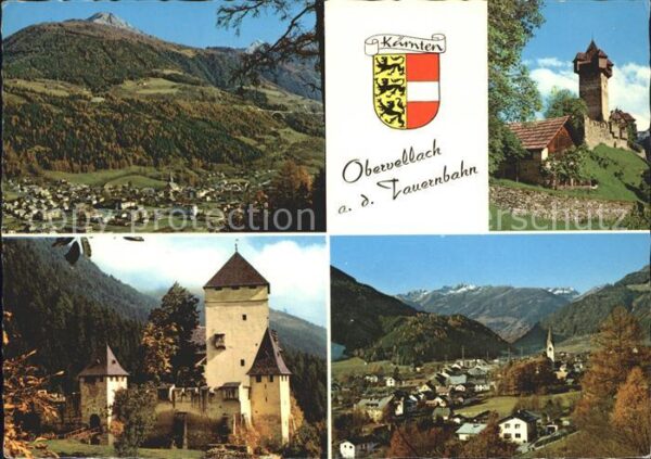 Obervellach Kaernten Totalansicht Burg Falkenstein und Burg