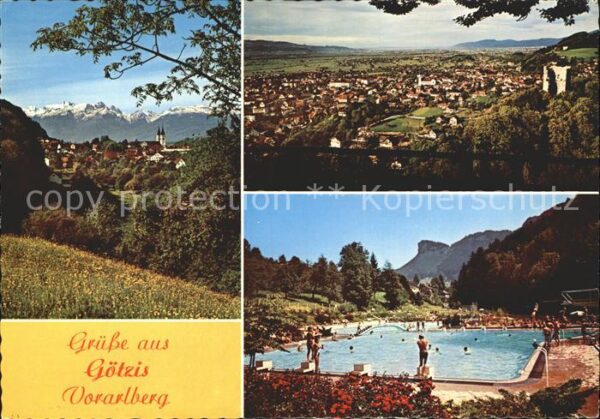 Goetzis Vorarlberg Ortsblick Totalansicht Schwimmbad