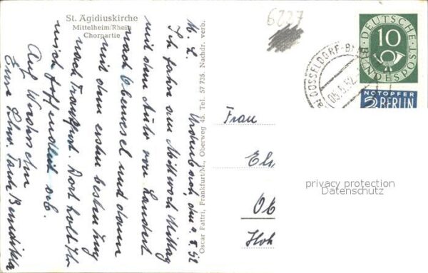 Mittelheim Rheingau St. Ägidiuskirche Chorpartie – Bild 2