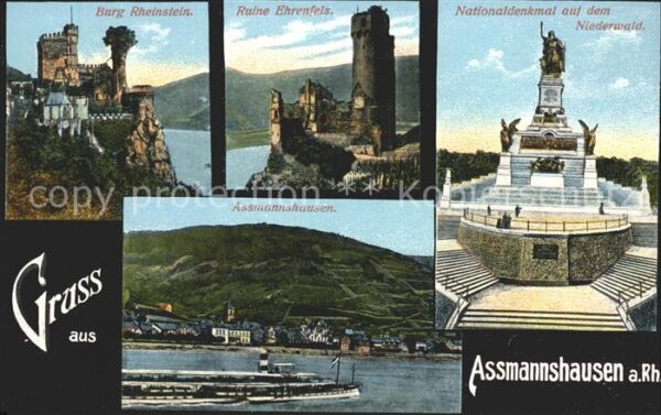 Assmannshausen Burg Rheinstein Nationaldenkmal Niederw