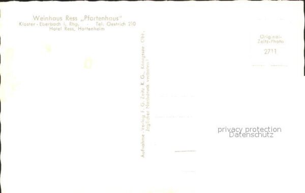 Kloster Eberbach Foto-F.-G.-Zeitz-Nr. 2711 – Bild 2