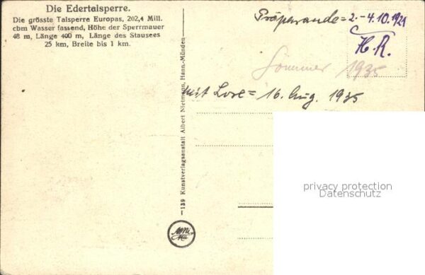 Edersee Edertalsperre Wanderkarte – Bild 2