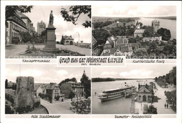 Eltville Rhein Rheinpromenade Dampfer-Anlegestelle Bur