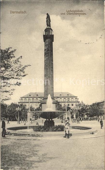 Darmstadt Ludwigssäule Olbrichbrunnen