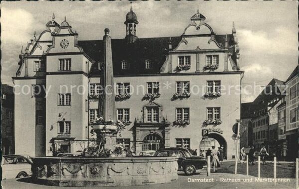 Darmstadt Rathaus Marktbrunnen