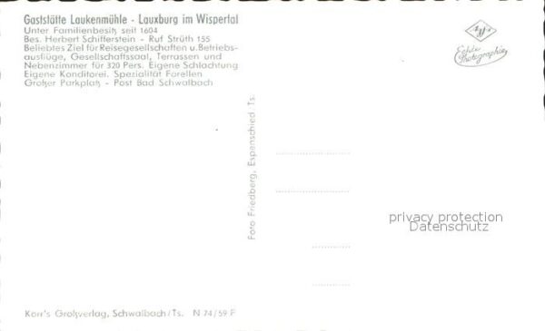 Lauxburg Wispertal Gaststätte Laukenmühle – Bild 2