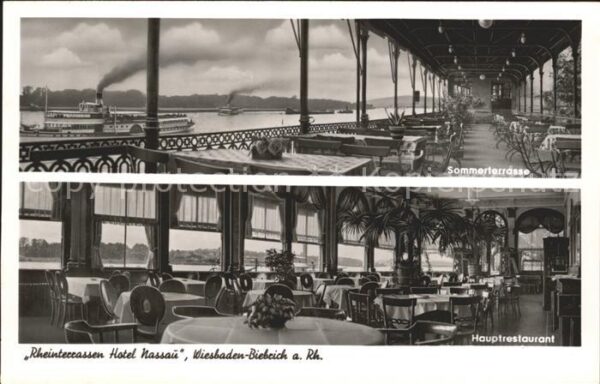Biebrich Wiesbaden Rheinterrassen Hotel Nassau Hauptrestau