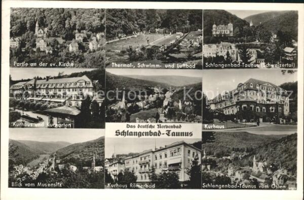 Schlangenbad Taunus Kurhaus Römerbad Kurgarten Schwimmbad