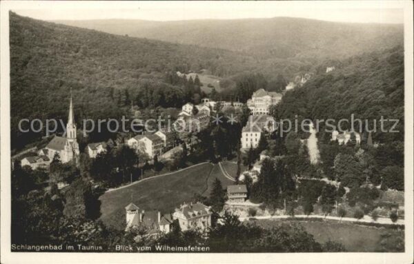 Schlangenbad Taunus Blick vom Wilhelmsfelsen