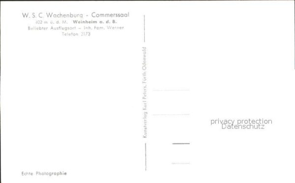 Weinheim Bergstrasse WSC Wachenburg Commerssaal – Bild 2