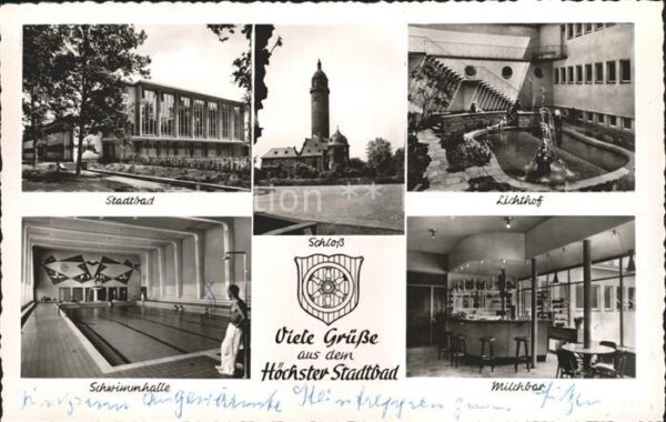 Hoechst Main Stadtbad Lichthof Milchbar Schwimmhalle