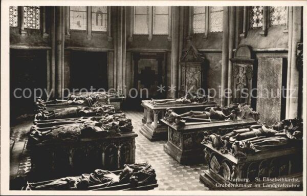 Marburg Lahn St. Elisabethkirche Grabdenkmäler Landg