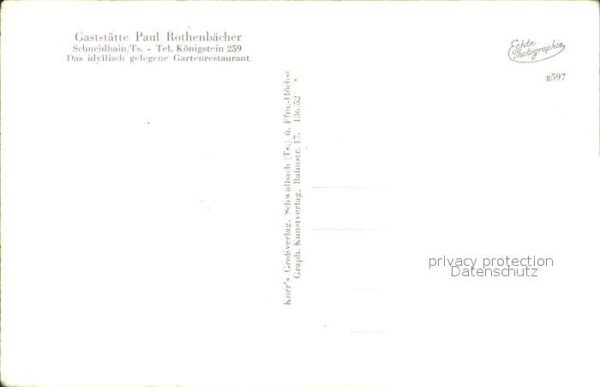 Schneidhain Taunus Gaststätte Paul Rothenbächer Garten – Bild 2