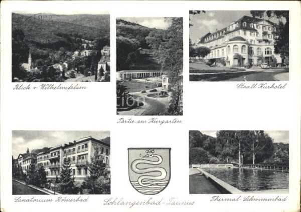 Schlangenbad Taunus Kurhotel Kurgarten Sanatorium Römerbad
