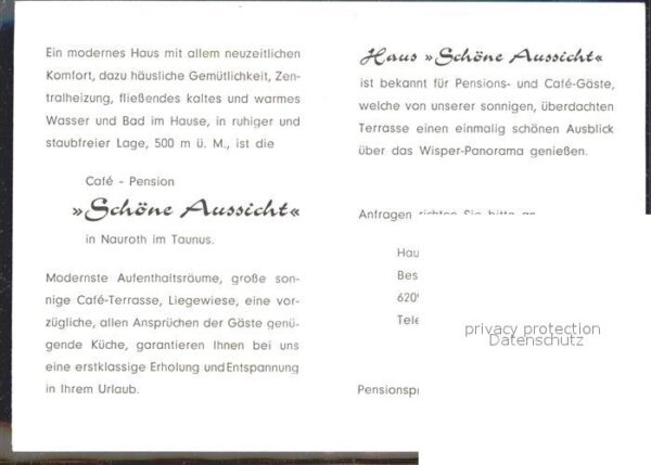 Nauroth Heidenrod Cafe-Pension Schöne Aussicht – Bild 2