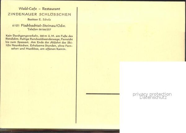 Steinau Odenwald Waldcafe-Restaurant Zindenauer Schlössc – Bild 2