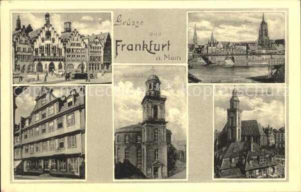 Frankfurt Main Pulskirche Römerberg Goethehaus