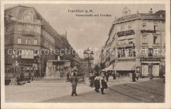 Frankfurt Main Kaiserstrasse Fontäne