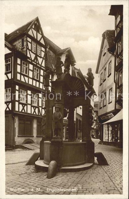 Wertheim Main Marktplatz mit Engelsbrunnen