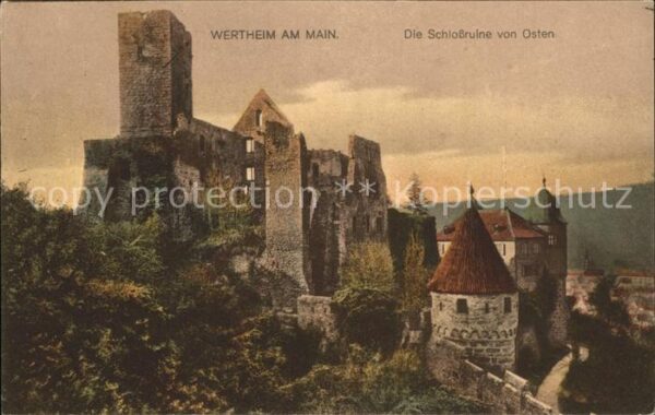 Wertheim Main Schlossruine von Osten